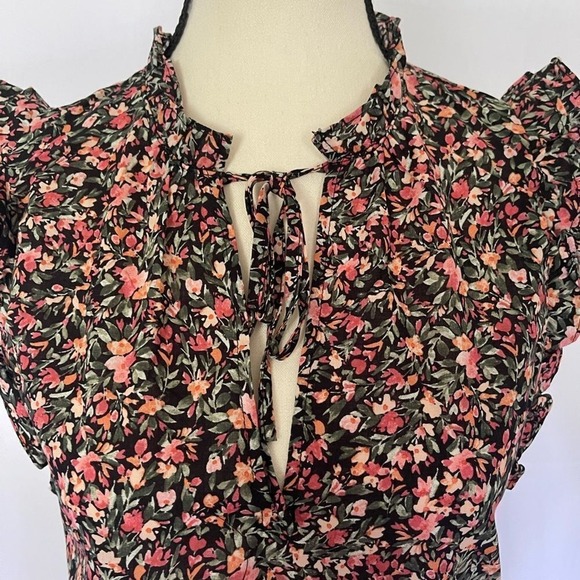 NWT BB Dakota by Steve Madden  Floral ruffle sleeveless blouse sz S 3554 - Picture 11 of 16